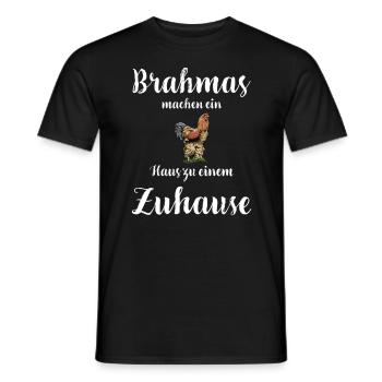 Brahma Hühner I Chicken Geflügel Motiv für - Männer T-Shirt - Schwarz - Vorne - AI Model Male 178 light (178cm)