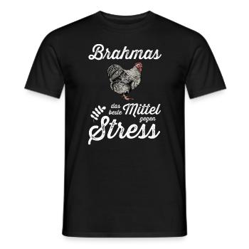 Brahma Hühner I Chicken Geflügel Motiv für - Männer T-Shirt - Schwarz - Vorne - AI Model Male 178 light (178cm)