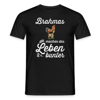 Brahma Hühner I Chicken Geflügel Motiv für - Männer T-Shirt - Schwarz - Vorne - AI Model Male 178 light (178cm)