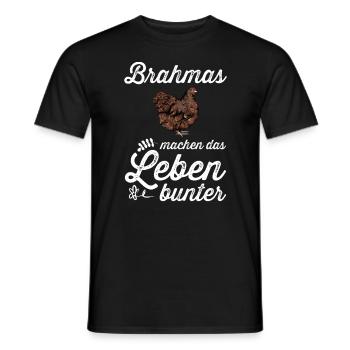 Brahma Hühner I Chicken Geflügel Motiv für - Männer T-Shirt - Schwarz - Vorne - AI Model Male 178 light (178cm)