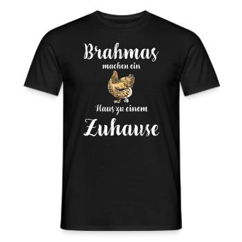 Brahma Hühner I Chicken Geflügel Motiv für - Männer T-Shirt - Schwarz - Vorne - AI Model Male 178 light (178cm)