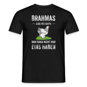 Brahma Hühner I Chicken Geflügel Motiv für - Männer T-Shirt - Schwarz - Vorne - AI Model Male 178 light (178cm)