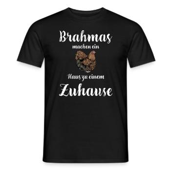 Brahma Hühner I Chicken Geflügel Motiv für - Männer T-Shirt - Schwarz - Vorne - AI Model Male 178 light (178cm)