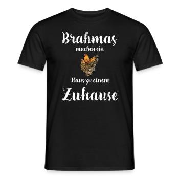 Brahma Hühner I Chicken Geflügel Motiv für - Männer T-Shirt - Schwarz - Vorne - AI Model Male 178 light (178cm)