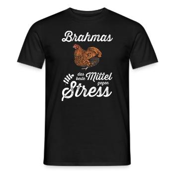 Brahma Hühner I Chicken Geflügel Motiv für - Männer T-Shirt - Schwarz - Vorne - AI Model Male 178 light (178cm)