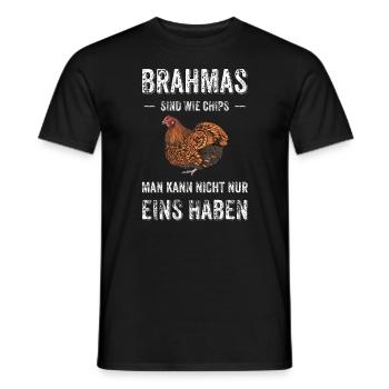 Brahma Hühner I Chicken Geflügel Motiv für - Männer T-Shirt - Schwarz - Vorne - AI Model Male 178 light (178cm)