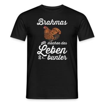 Brahma Hühner I Chicken Geflügel Motiv für - Männer T-Shirt - Schwarz - Vorne - AI Model Male 178 light (178cm)