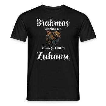 Brahma Hühner I Chicken Geflügel Motiv für - Männer T-Shirt - Schwarz - Vorne - AI Model Male 178 light (178cm)