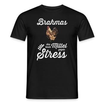 Brahma Hühner I Chicken Geflügel Motiv für - Männer T-Shirt - Schwarz - Vorne - AI Model Male 178 light (178cm)