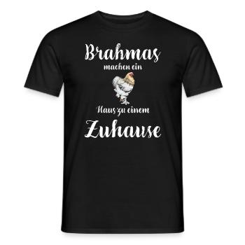 Brahma Hühner I Chicken Geflügel Motiv für - Männer T-Shirt - Schwarz - Vorne - AI Model Male 178 light (178cm)