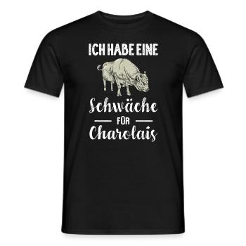 Charolais Rind I Frankreich Rinderzucht für - Männer T-Shirt - Schwarz - Vorne - AI Model Male 178 light (178cm)