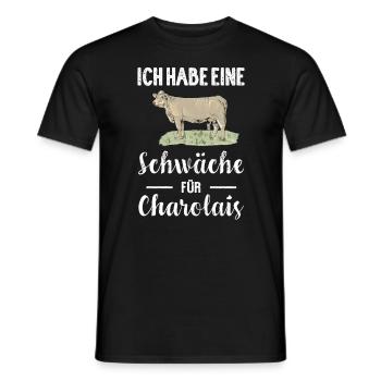 Charolais Rind I Frankreich Rinderzucht für - Männer T-Shirt - Schwarz - Vorne - AI Model Male 178 light (178cm)