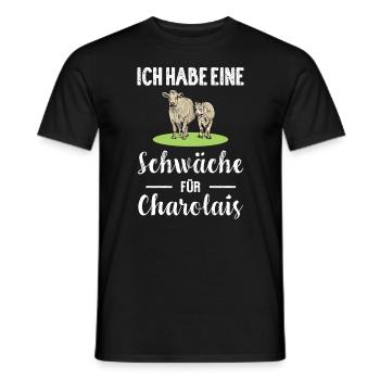 Charolais Rind I Frankreich Rinderzucht für - Männer T-Shirt - Schwarz - Vorne - AI Model Male 178 light (178cm)