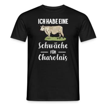 Charolais Rind I Frankreich Rinderzucht für - Männer T-Shirt - Schwarz - Vorne - AI Model Male 178 light (178cm)