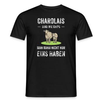 Charolais Rind I Frankreich Rinderzucht für - Männer T-Shirt - Schwarz - Vorne - AI Model Male 178 light (178cm)