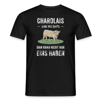 Charolais Rind I Frankreich Rinderzucht für - Männer T-Shirt - Schwarz - Vorne - AI Model Male 178 light (178cm)