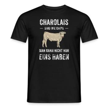 Charolais Rind I Frankreich Rinderzucht für - Männer T-Shirt - Schwarz - Vorne - AI Model Male 178 light (178cm)