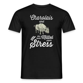 Charolais Rind I Frankreich Rinderzucht für - Männer T-Shirt - Schwarz - Vorne - AI Model Male 178 light (178cm)