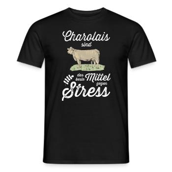 Charolais Rind I Frankreich Rinderzucht für - Männer T-Shirt - Schwarz - Vorne - AI Model Male 178 light (178cm)