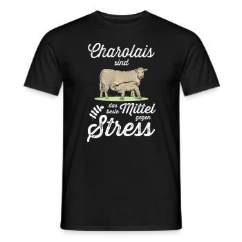 Charolais Rind I Frankreich Rinderzucht für - Männer T-Shirt - Schwarz - Vorne - AI Model Male 178 light (178cm)