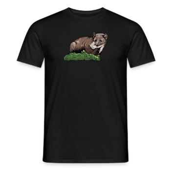 Stone marten I house marten game hunting motif for hunters - Men's T-Shirt - black - Front - AI Model Male 178 light (178cm)