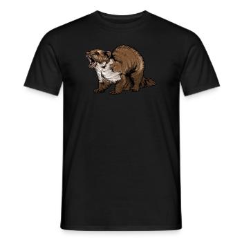 Stone marten I house marten game hunting motif for hunters - Men's T-Shirt - black - Front - AI Model Male 178 light (178cm)