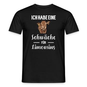 Limousin Rind I Frankreich Rinderzucht für - Männer T-Shirt - Schwarz - Vorne - AI Model Male 178 light (178cm)