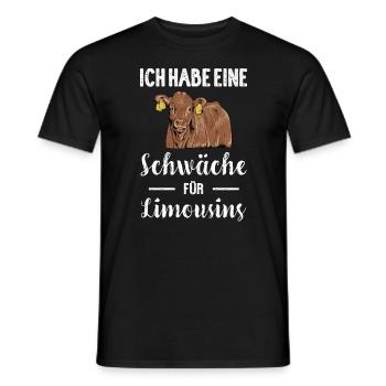 Limousin Rind I Frankreich Rinderzucht für - Männer T-Shirt - Schwarz - Vorne - AI Model Male 178 light (178cm)