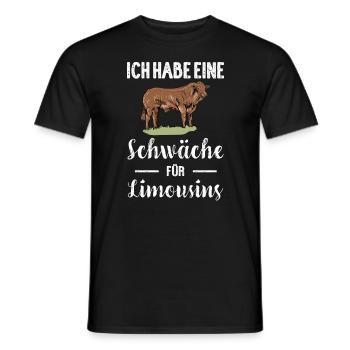 Limousin Rind I Frankreich Rinderzucht für - Männer T-Shirt - Schwarz - Vorne - AI Model Male 178 light (178cm)