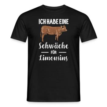 Limousin Rind I Frankreich Rinderzucht für - Männer T-Shirt - Schwarz - Vorne - AI Model Male 178 light (178cm)