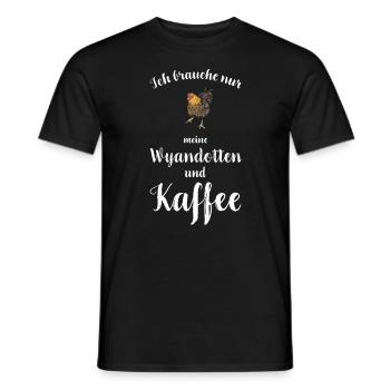 Wyandotten Huhn I Henne Ei Hahn Motiv für - Männer T-Shirt - Schwarz - Vorne - AI Model Male 178 light (178cm)