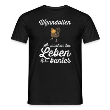 Wyandotten Huhn I Henne Ei Hahn Motiv für - Männer T-Shirt - Schwarz - Vorne - AI Model Male 178 light (178cm)