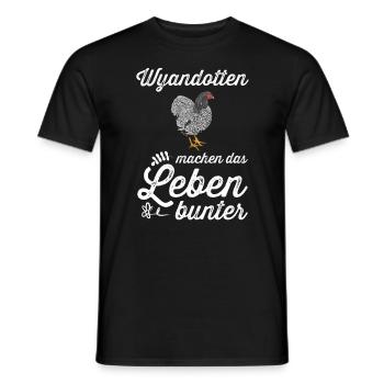 Wyandotten Huhn I Henne Ei Hahn Motiv für - Männer T-Shirt - Schwarz - Vorne - AI Model Male 178 light (178cm)