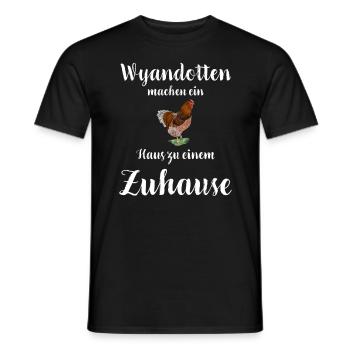 Wyandotten Huhn I Henne Ei Hahn Motiv für - Männer T-Shirt - Schwarz - Vorne - AI Model Male 178 light (178cm)