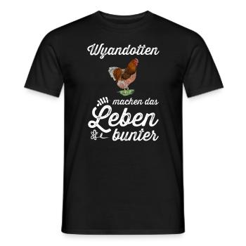 Wyandotten Huhn I Henne Ei Hahn Motiv für - Männer T-Shirt - Schwarz - Vorne - AI Model Male 178 light (178cm)