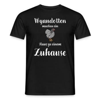 Wyandotten Huhn I Henne Ei Hahn Motiv für - Männer T-Shirt - Schwarz - Vorne - AI Model Male 178 light (178cm)