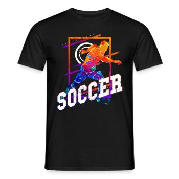 Joueur de football Joueur de football Fan Club Bunt - T-shirt homme - noir - Devant - AI Model Male 178 light (178cm)