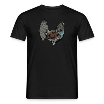 Capercaillie I Chicken bird capercaillie motif for hunter - Men's T-Shirt - black - Front - AI Model Male 178 light (178cm)