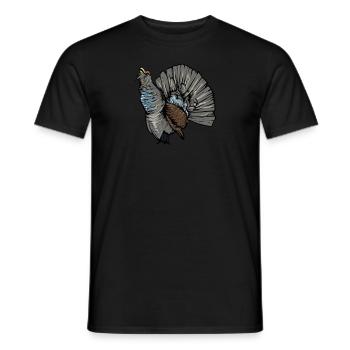 Capercaillie I Chicken bird capercaillie motif for hunter - Men's T-Shirt - black - Front - AI Model Male 178 light (178cm)