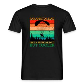 Paramotor Papa Paramotor Pilot Gleitschirm Liebhaber - Männer T-Shirt - Schwarz - Vorne - AI Model Male 178 light (178cm)