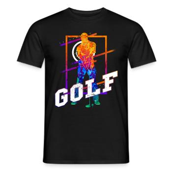 Golf Golfen Golfspieler Sport Hobby Club Vintage - Männer T-Shirt - Schwarz - Vorne - AI Model Male 178 light (178cm)