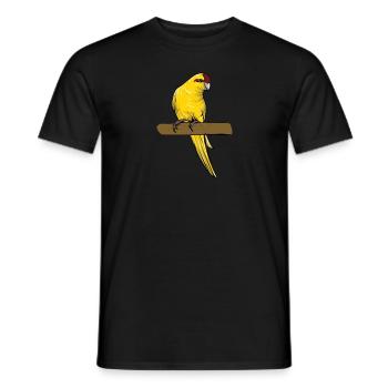 Perruche de chèvre I Motif de perruche pour porte-oiseau - T-shirt homme - noir - Devant - AI Model Male 178 light (178cm)