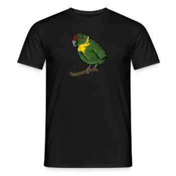 Perruche de chèvre I Motif de perruche pour porte-oiseau - T-shirt homme - noir - Devant - AI Model Male 178 light (178cm)