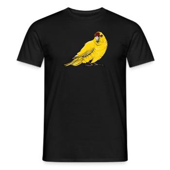 Perruche de chèvre I Motif de perruche pour porte-oiseau - T-shirt homme - noir - Devant - AI Model Male 178 light (178cm)