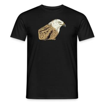 Red kite I bird of prey pickling motif for falconer - Men's T-Shirt - black - Front - AI Model Male 178 light (178cm)