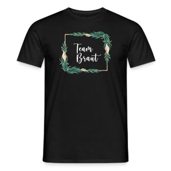 Team Braut I Blumenkranz Hochzeit Boho Stil - Männer T-Shirt - Schwarz - Vorne - AI Model Male 178 light (178cm)