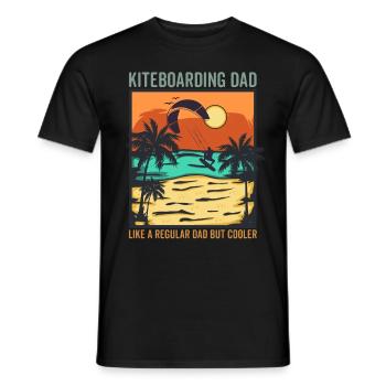 Kitesurf papa comme un papa ordinaire mais plus cool - T-shirt homme - noir - Devant - AI Model Male 178 light (178cm)