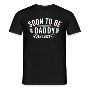 Soon To Be Daddy Est 2024 - Promu à Daddy 2024 - T-shirt homme - noir - Devant - AI Model Male 178 light (178cm)