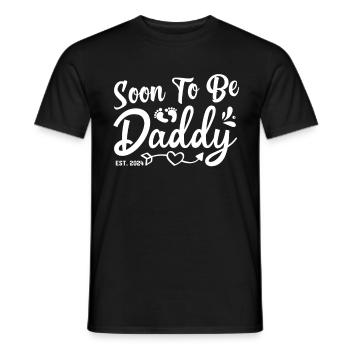 Bientôt papa 2024, papa en devenir, nouveau papa - T-shirt homme - noir - Devant - AI Model Male 178 light (178cm)