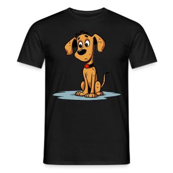 Cute dog design for dog owners - Men's T-Shirt - black - Front - AI Model Male 178 light (178cm)